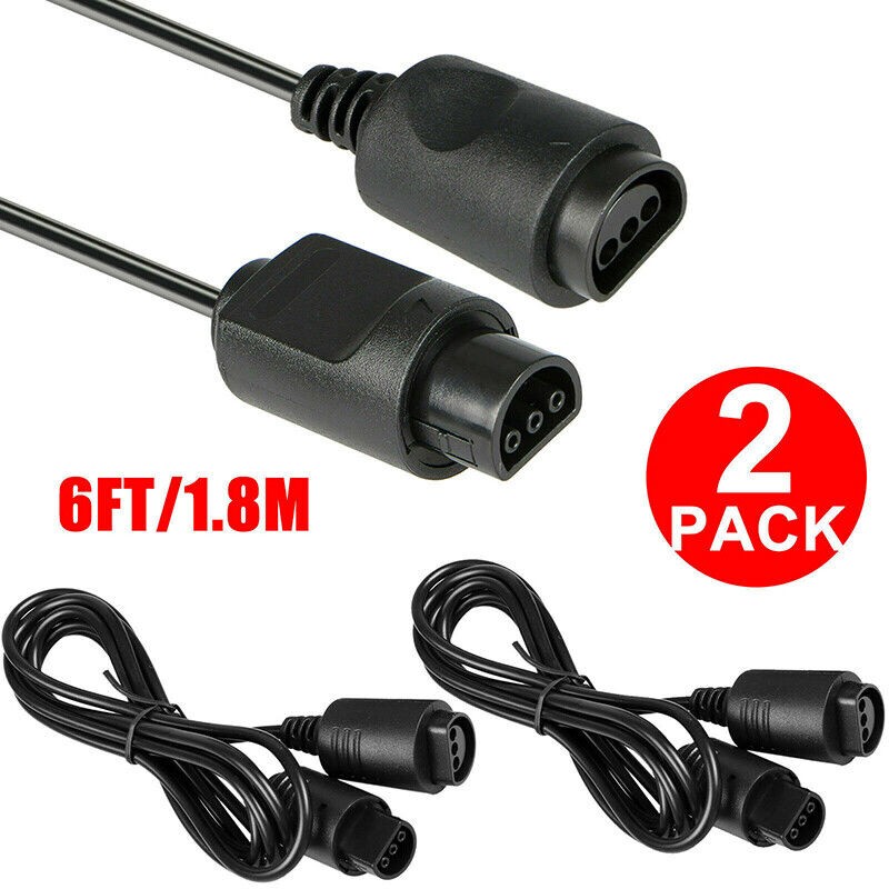 2PCS Extension Cable Cord Line for Nintendo 64 Controller N64 Game Console M