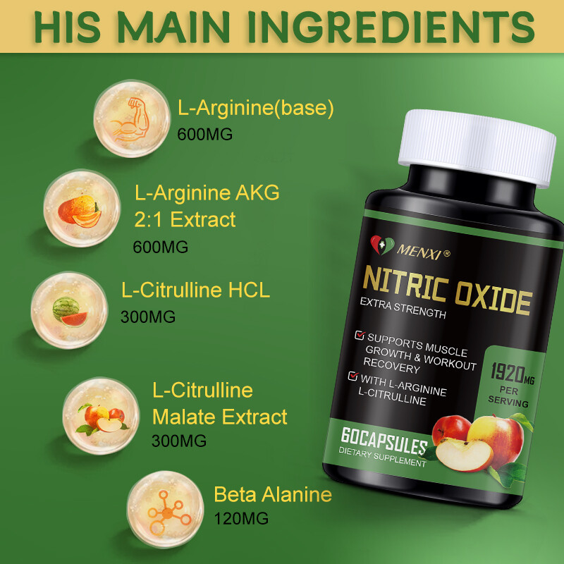 Nitric Oxide & Circulation Booster | L-Arginine, L-Citrulline | Extra Strength