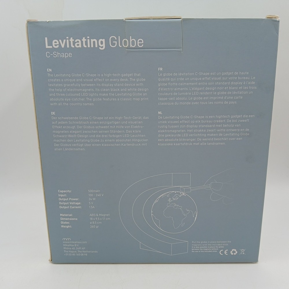 Magnetic Levitation Floating World Map Globe with C Shape Base, Floating Globe
