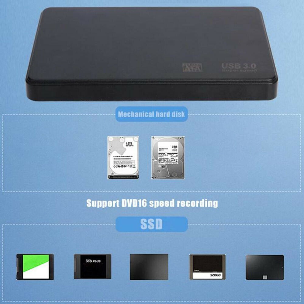 External Hard Drive Case Disk SATA USB 3.0 Storage Device for Computer Laptop
