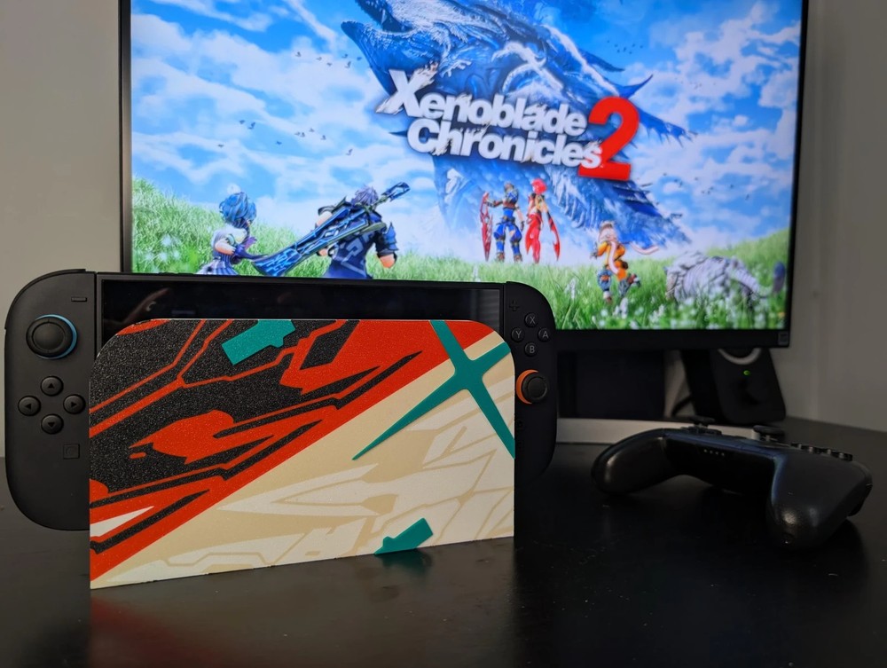 Xenoblade Chronicles 2 Pyra and Mythra Split Dock Cover Faceplate Switch 2