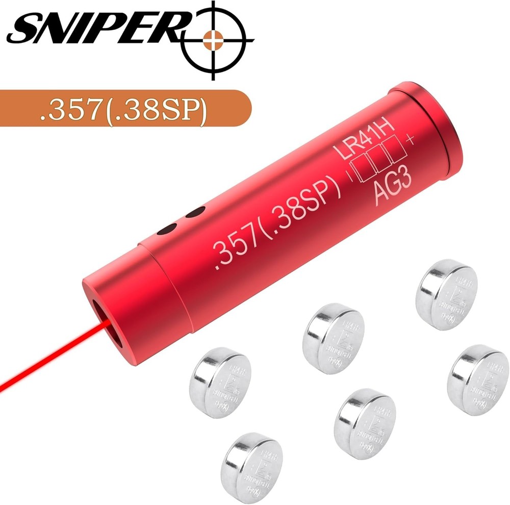 .357 Red Laser Bore Sight w/ 6 Batteries