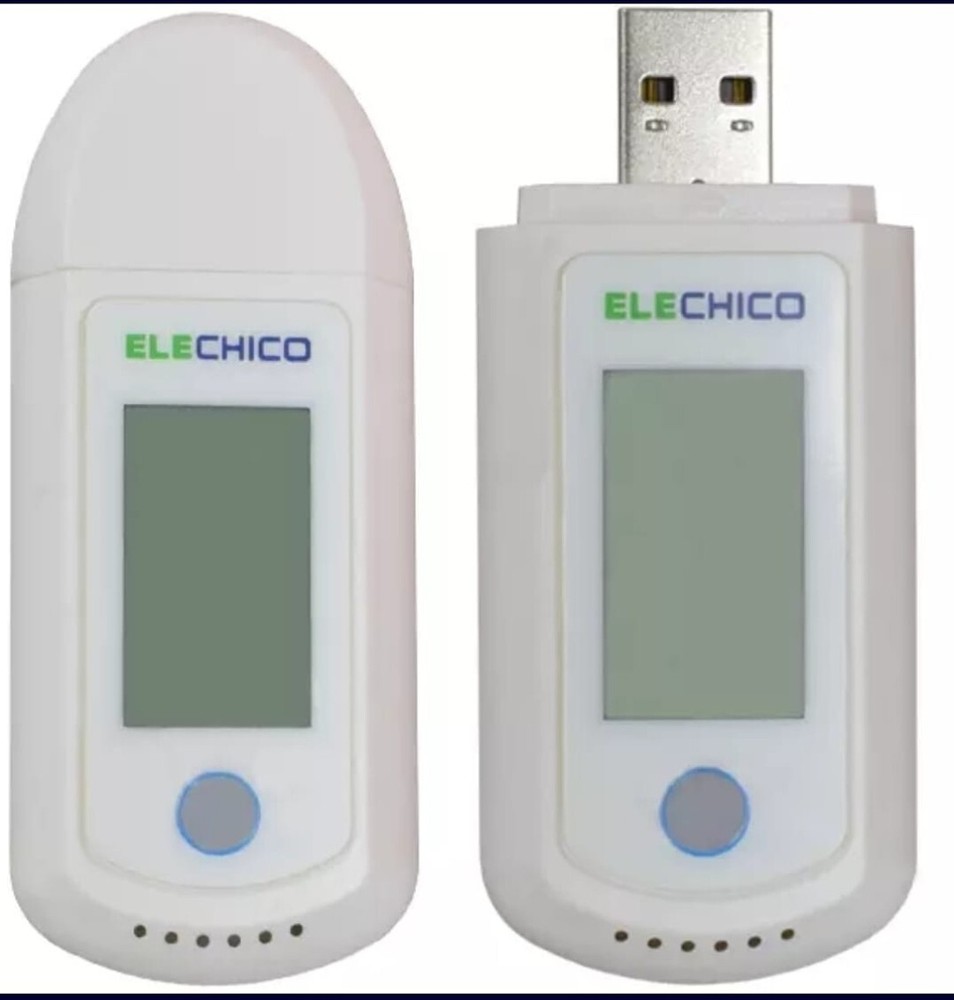 Elechico USB Temperature & Humidity Data Logger - White