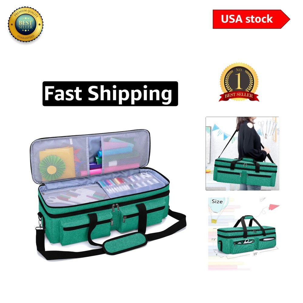 Heavy-Duty Nylon Double-Layer Bag for Cricut Explore Air & Maker - Green