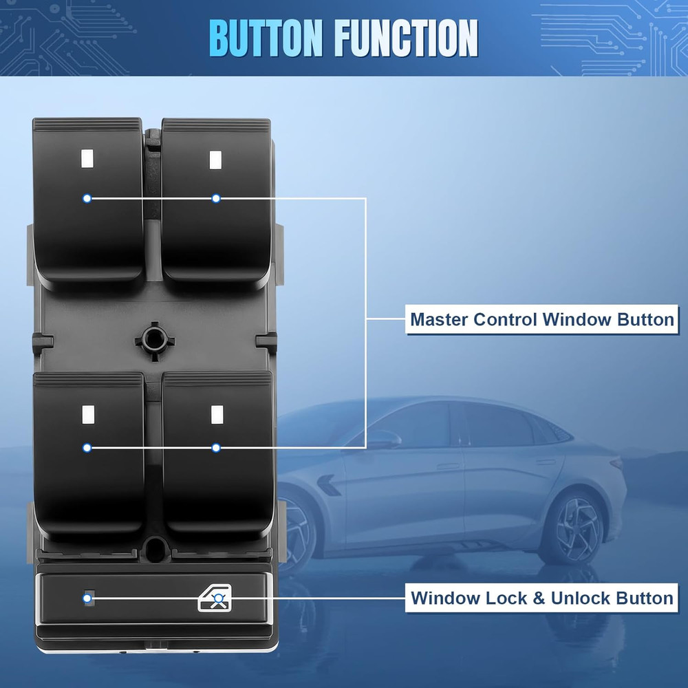 2007-2016 for GMC Acadia Driver Side Master Power Window Switch 20945224 – Compa