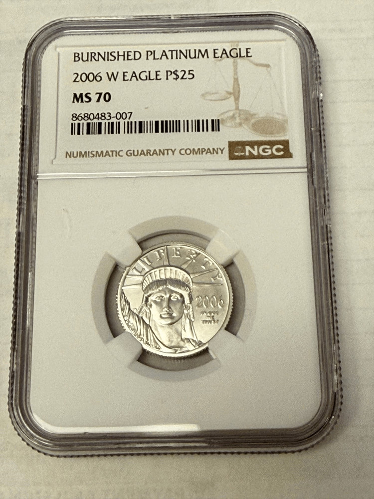 2006 W $25 Burnished Platinum Eagle NGC MS 70