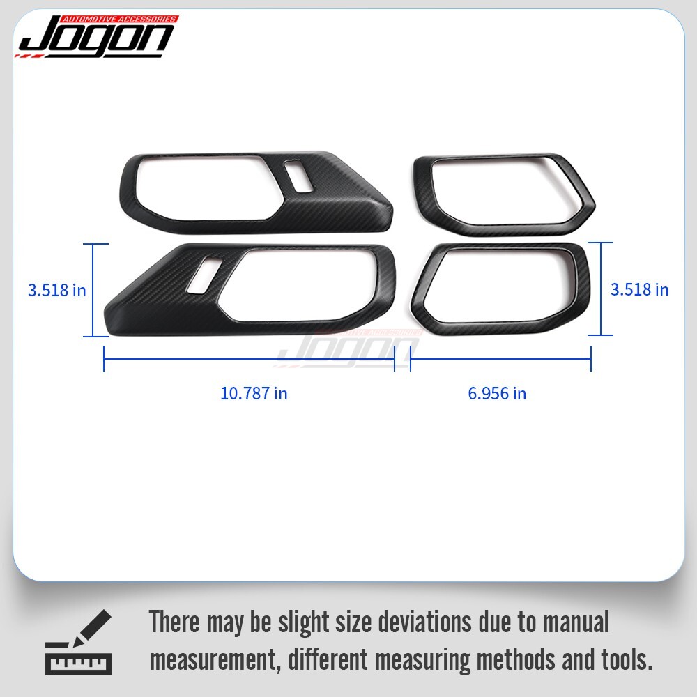 Real Matte Carbon Inner Door Bowl Handle Trim Panel For Ford Bronco 2021+ Raptor