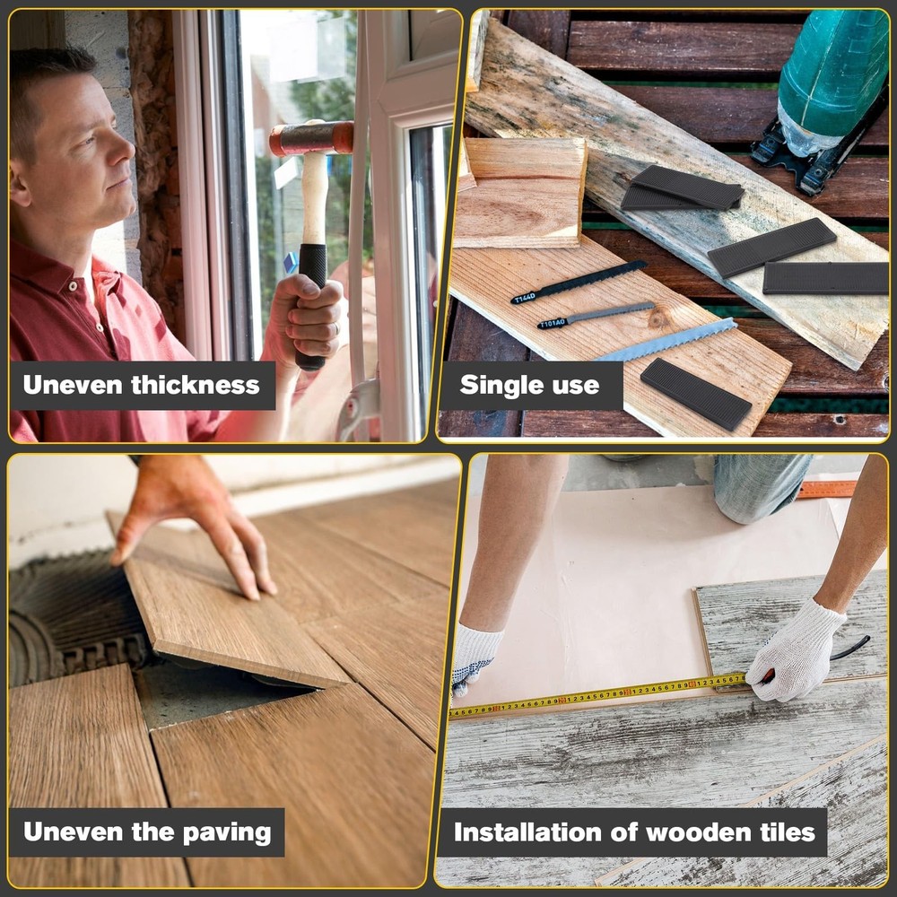 80 PCS Solid Plastic Shims for Leveling, Flat Drywall Shims for Leveling, 3/6...