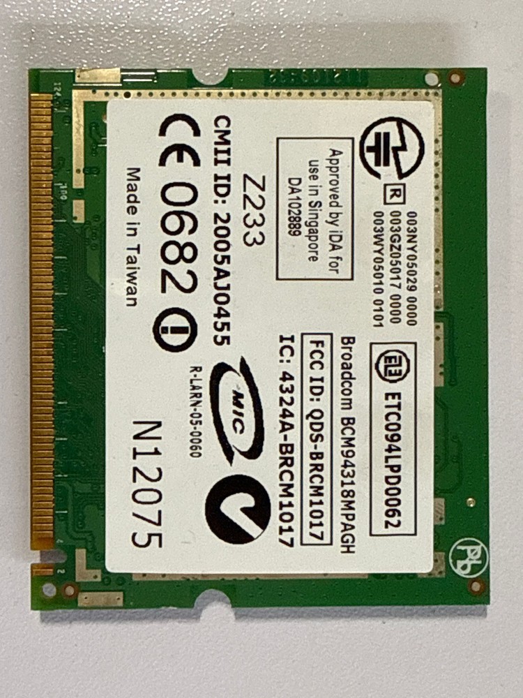 Broadcom Wireless BCM94318MPAGH Grade B