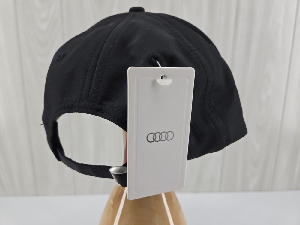 AUDI StrapBack Mesh Trucker Hat Panel Cap Black White