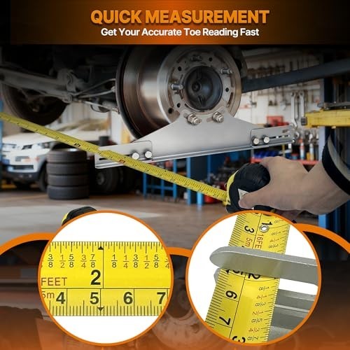 Toe Alignment Tool with 2 Tape Measures & Digital Angle Finder - Accurate Wheel