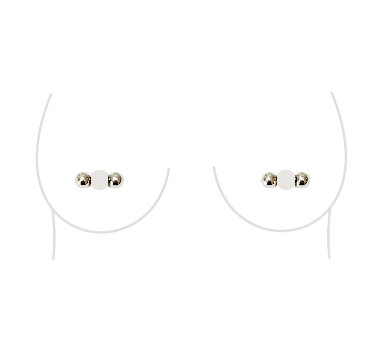 Non-Piercing Fake Nipple Ball Magnetic Barbell Stud Faux Piercing Body Jewelry