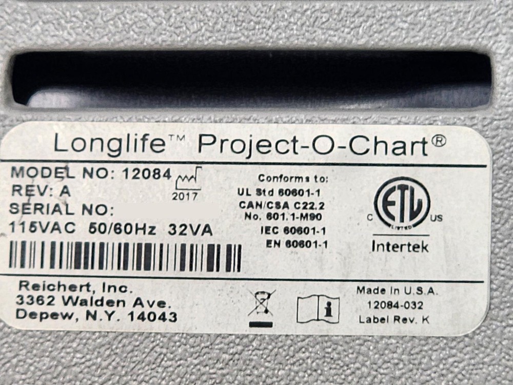 Reichert LongLife Project-O-Chart w/ Stand
