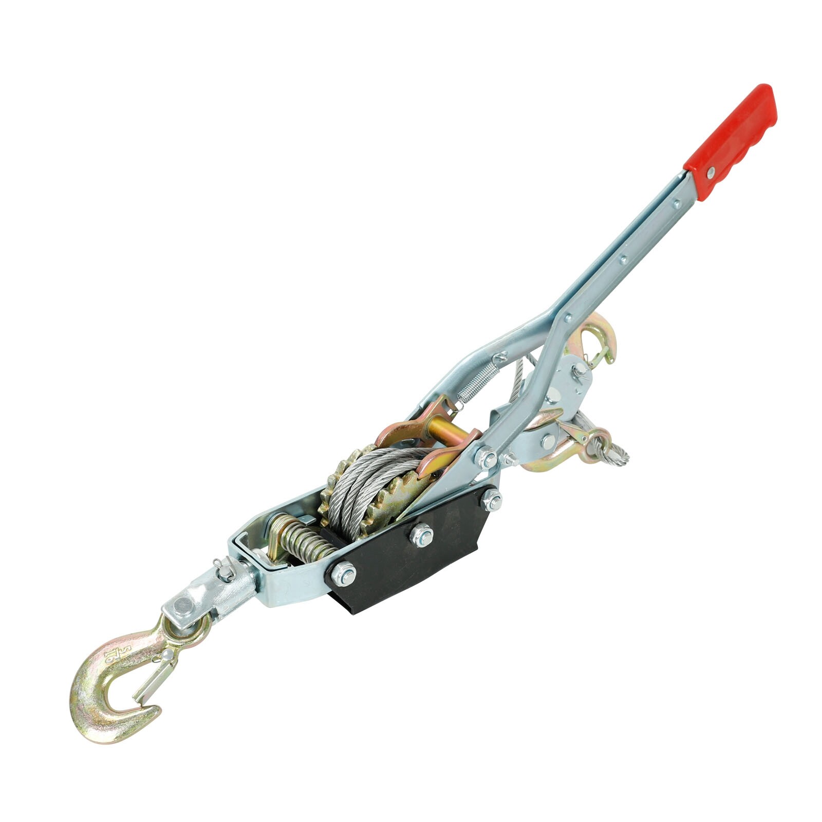 5 Ton Hand Puller Heavy Duty Winch Pull Hoist Come Along Cable 3 Hooks 2 Gear US