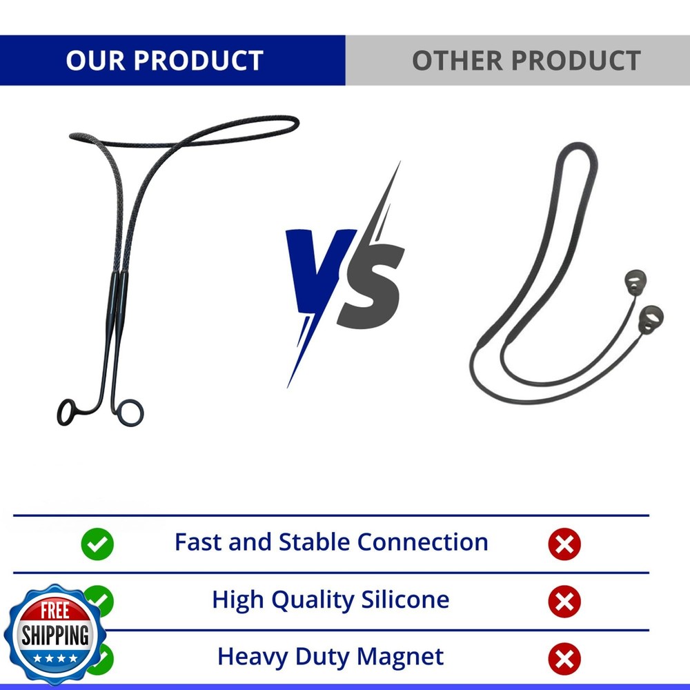 Earplug Lanyard, Magnetic Connector Cord Compatible with Loop Ear