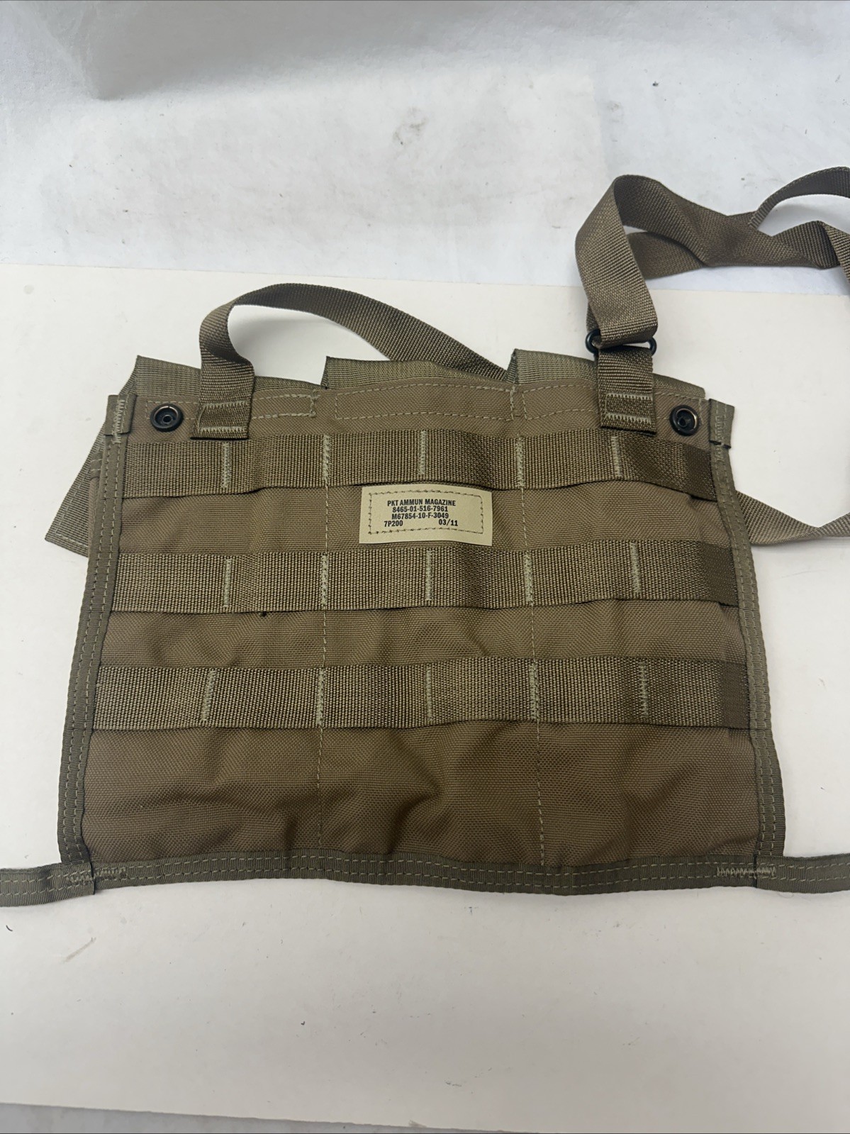 USGI Allied Industries Bandolier Holds 6 W/ MOLLE Coyote Brown FSBE USMC