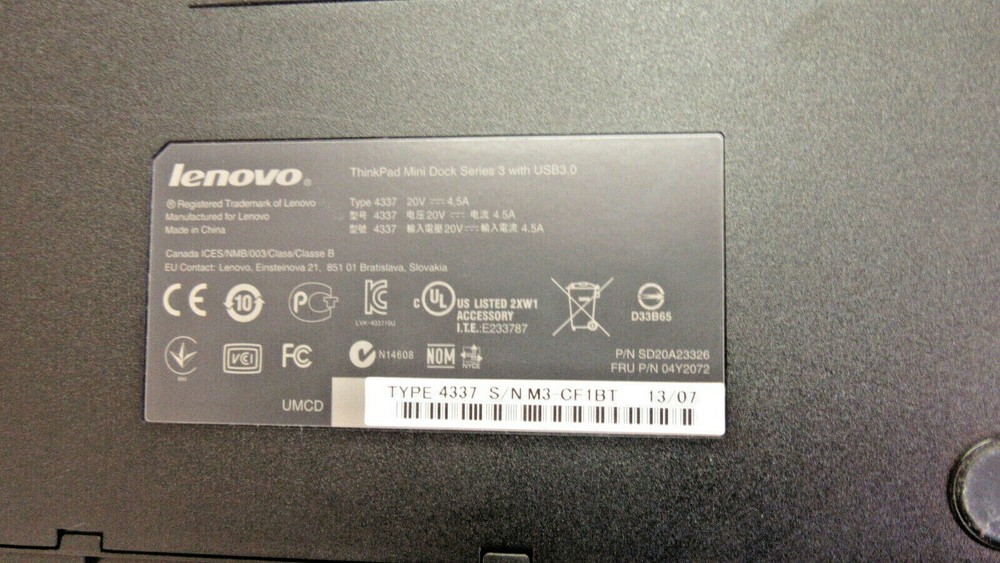 ThinkPad Series 3 Mini Dock Station w/USB 3.0