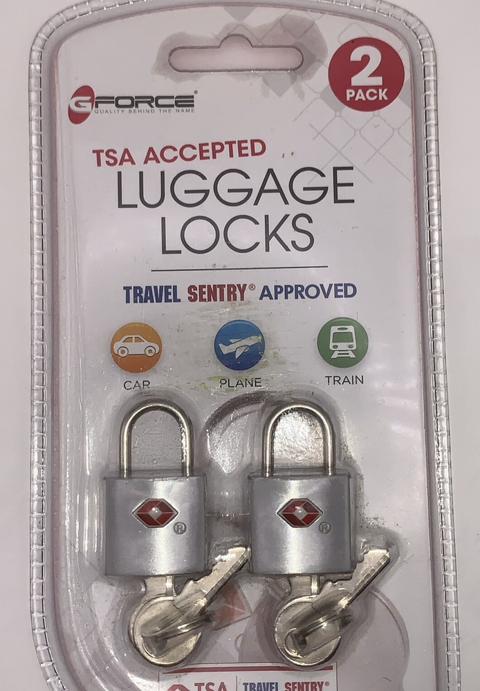 G Force TSA Accepted 3 Dial Combination Combo Lock - Assorted colors - New