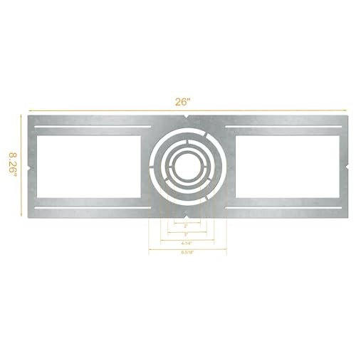20 Pieces Construction Mounting Plate Bracket with Centered Symmetric