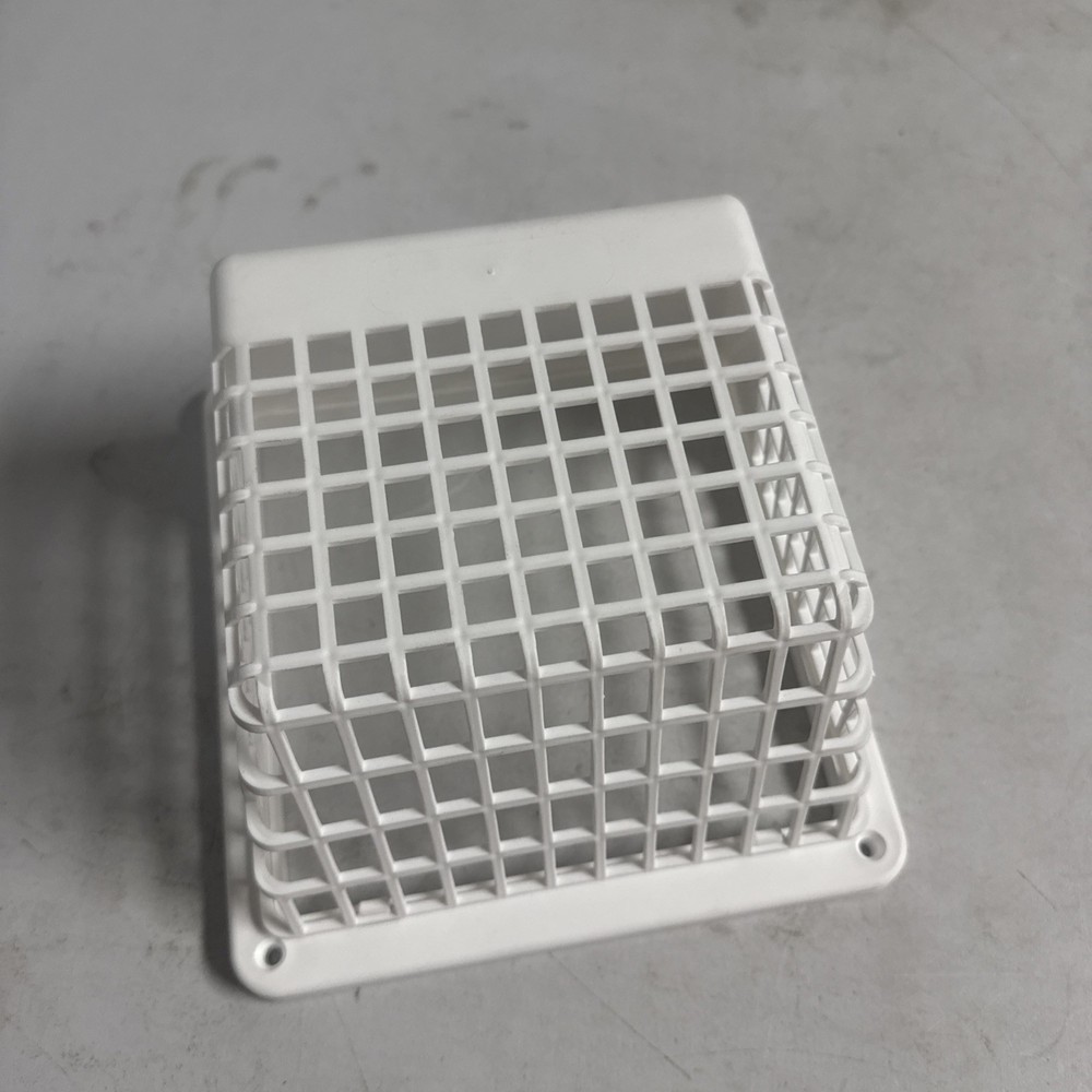 7" Plastic Universal Hinged Vent Guard, White - 1491WG