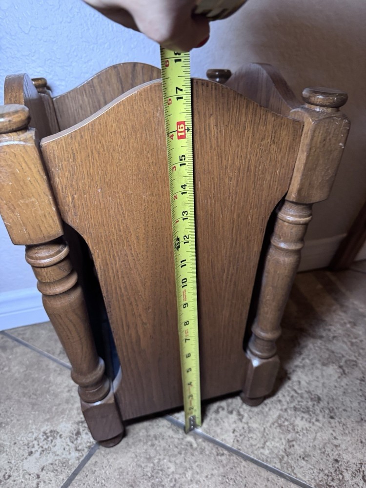 vintage oak umbrella stand