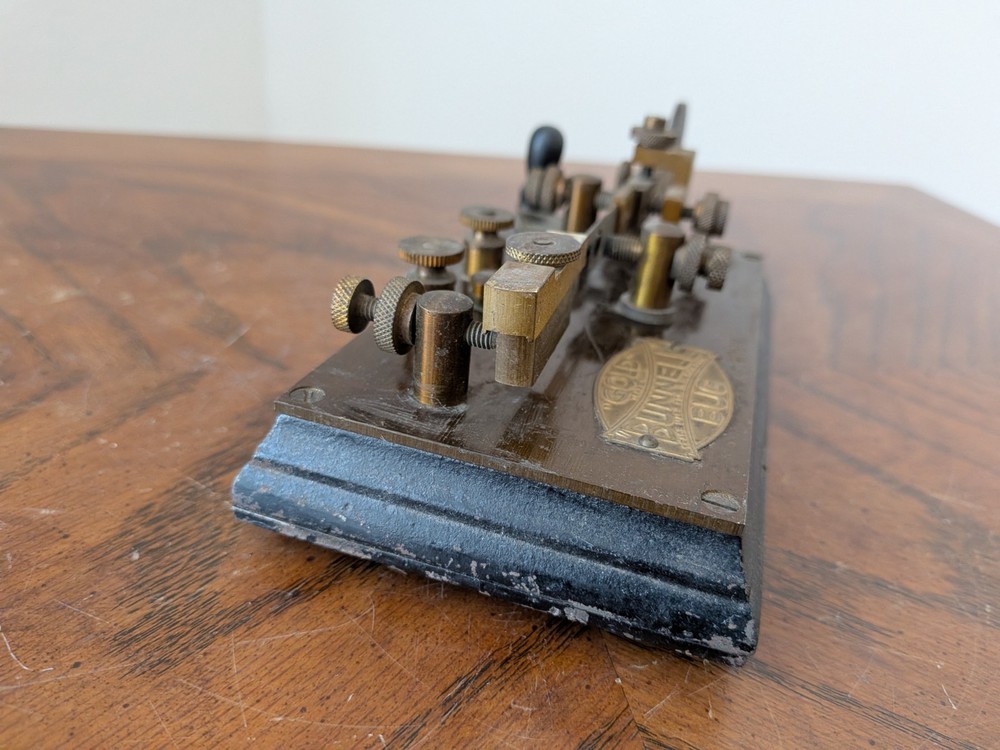 RARE J.H. Bunnell GOLD BUG Telegraph Key Keyer Morse Code Vintage