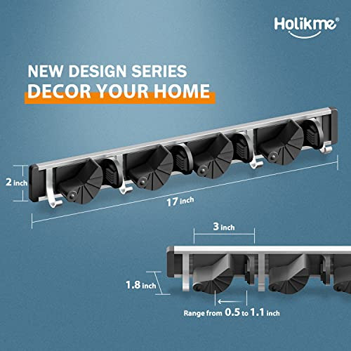 Mop Broom Holder Wall Mount Metal Pantry Organization and Storage Garden