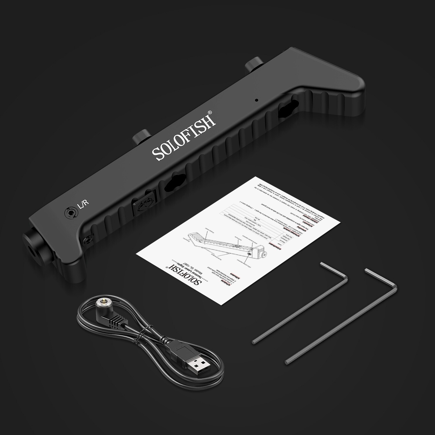 SOLOFISH Low Profile Green Laser Sight M-Lok Rail Magnetic Rechargeable