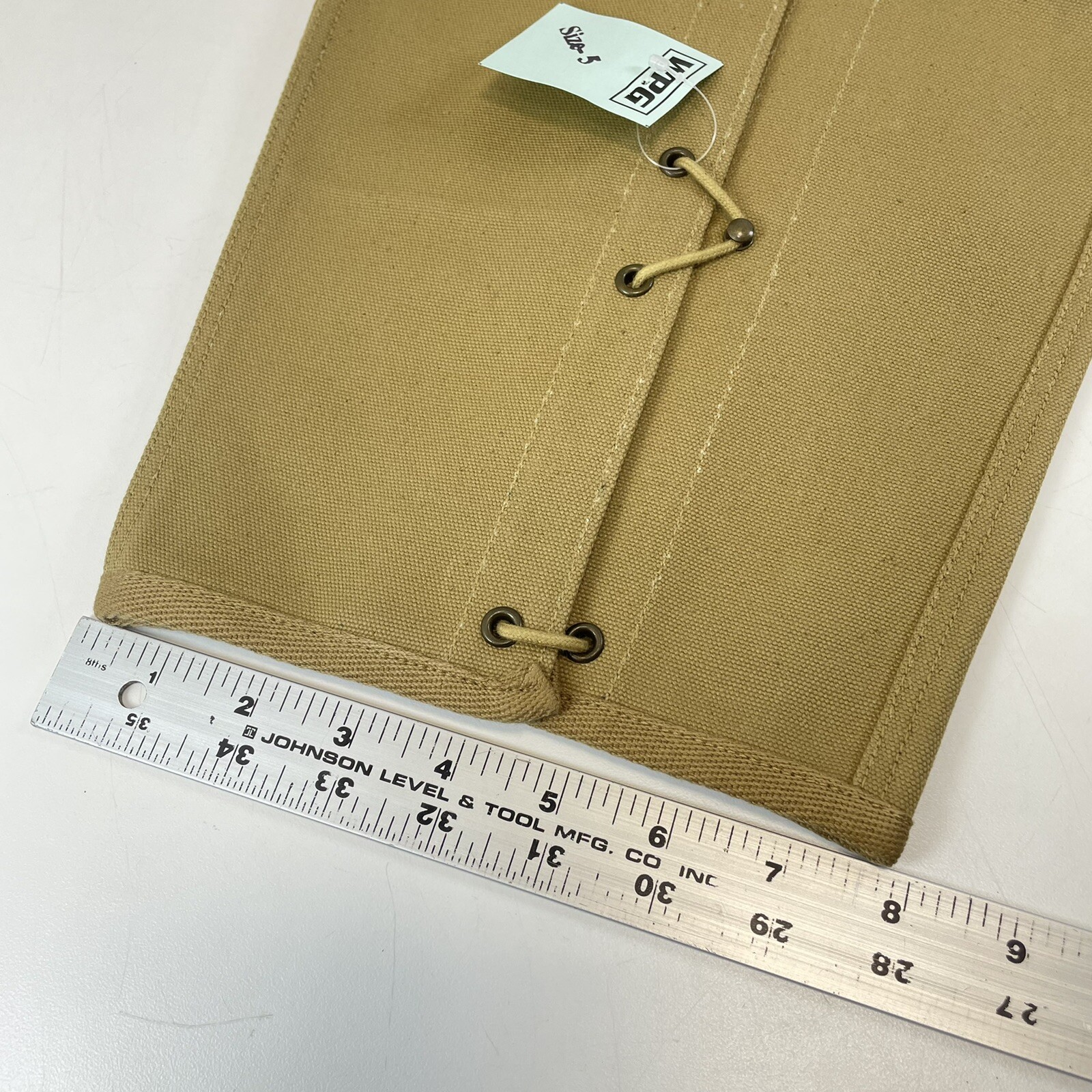 US Army WWI M1910 Khaki Reproduction Canvas Leggings 19" Size 5 New