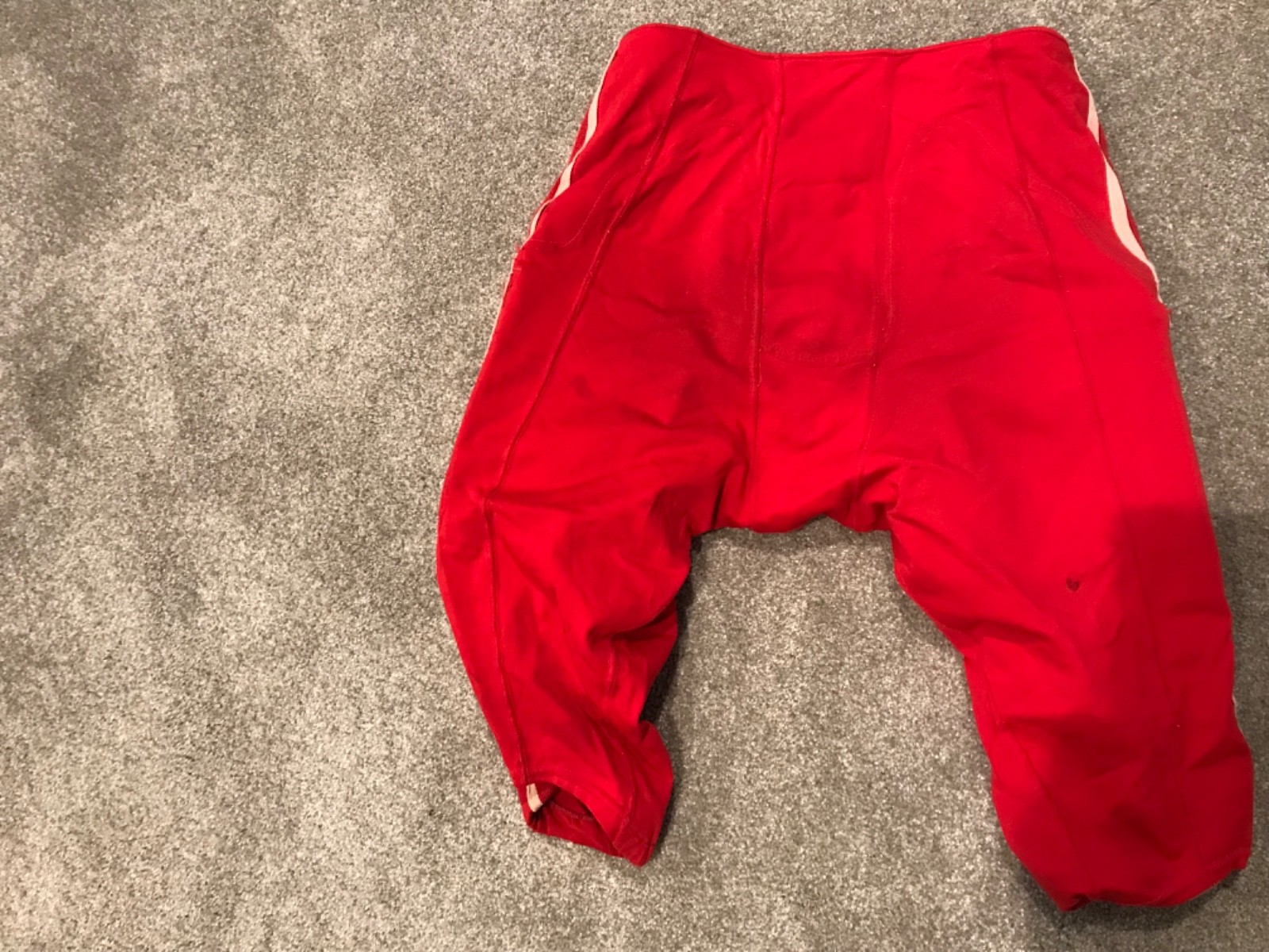 Vintage Football Pants Zip Up Buckle Front Red w White Stripes MacGregor Wilson+