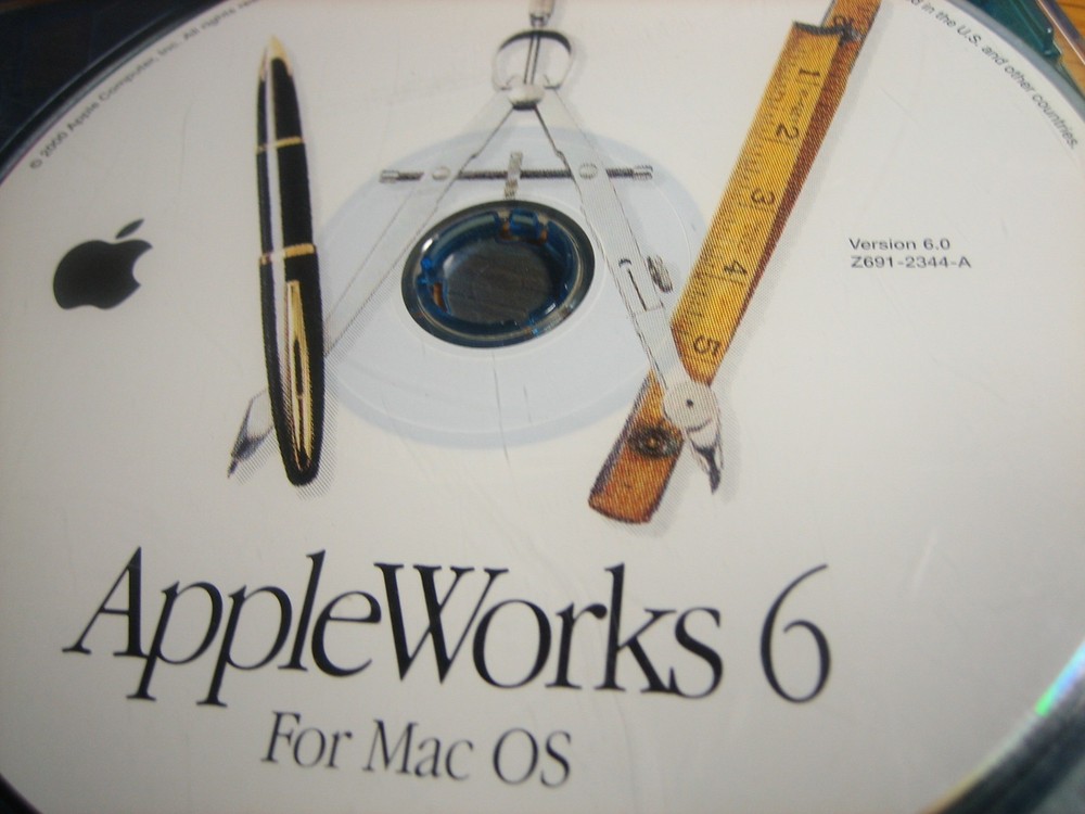 AppleWorks 6 Disk Macintosh OS Apple Version 6.0