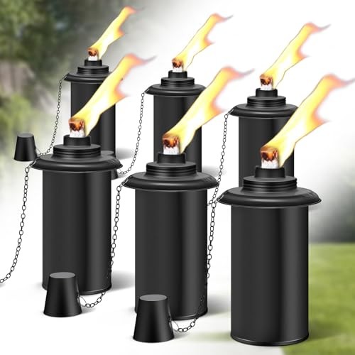 Pack Torch Replacement Canisters, 1oz Bamboo Lantern Refillable Torches, 6
