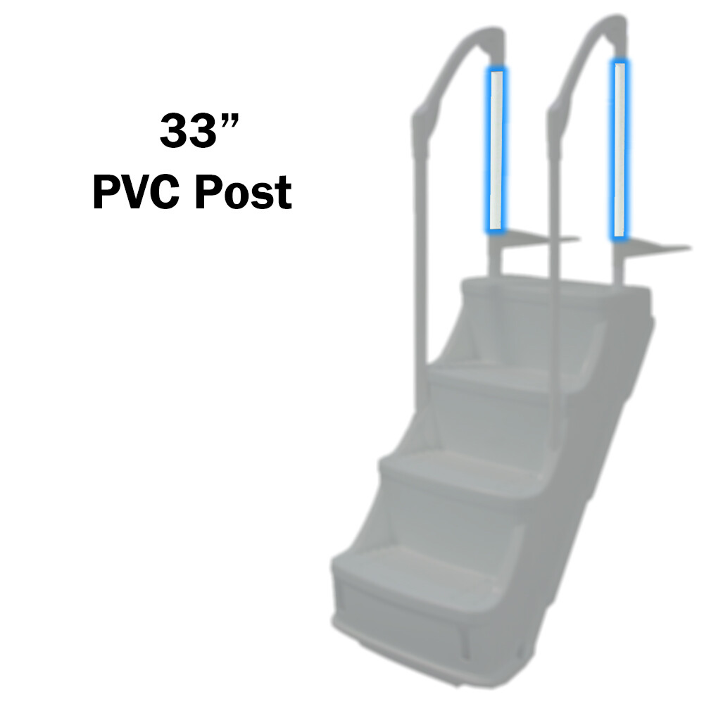 Replacement 33" PVC Post For Above Ground Drop-In Pool Step