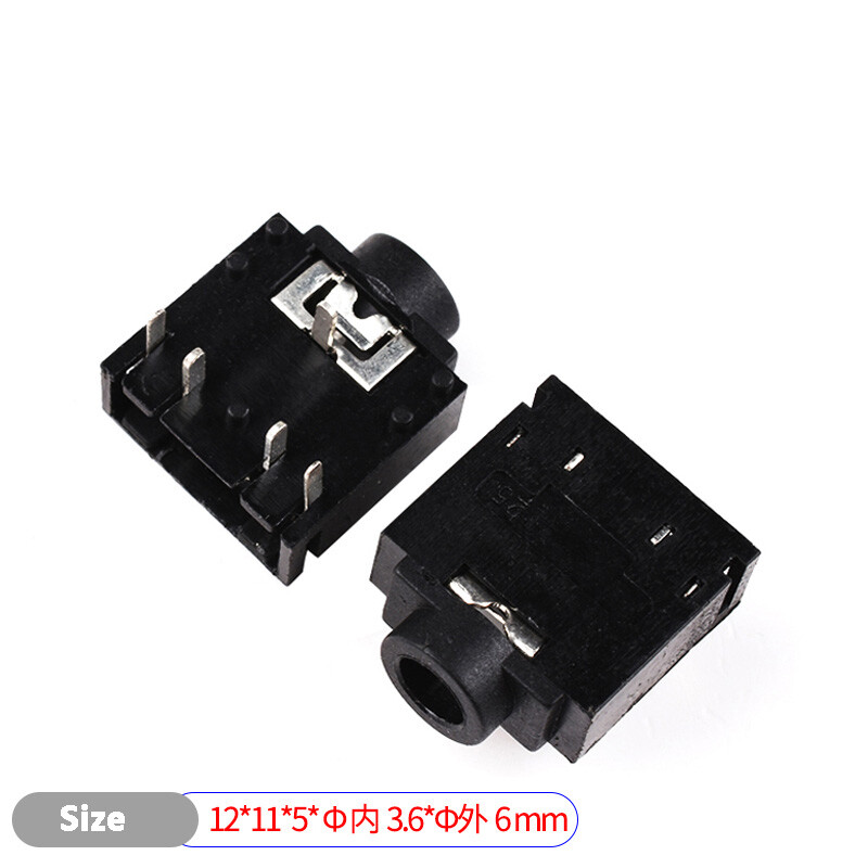 Stereo Audio Headphone Socket Jack Female Connector PCB Panel Mount 5 Pin