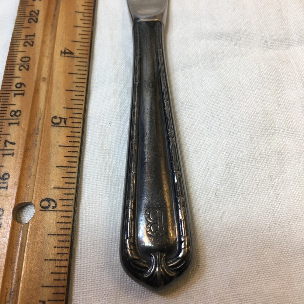 Vintage Silverplate Knife Monogrammed B Unknown Pattern