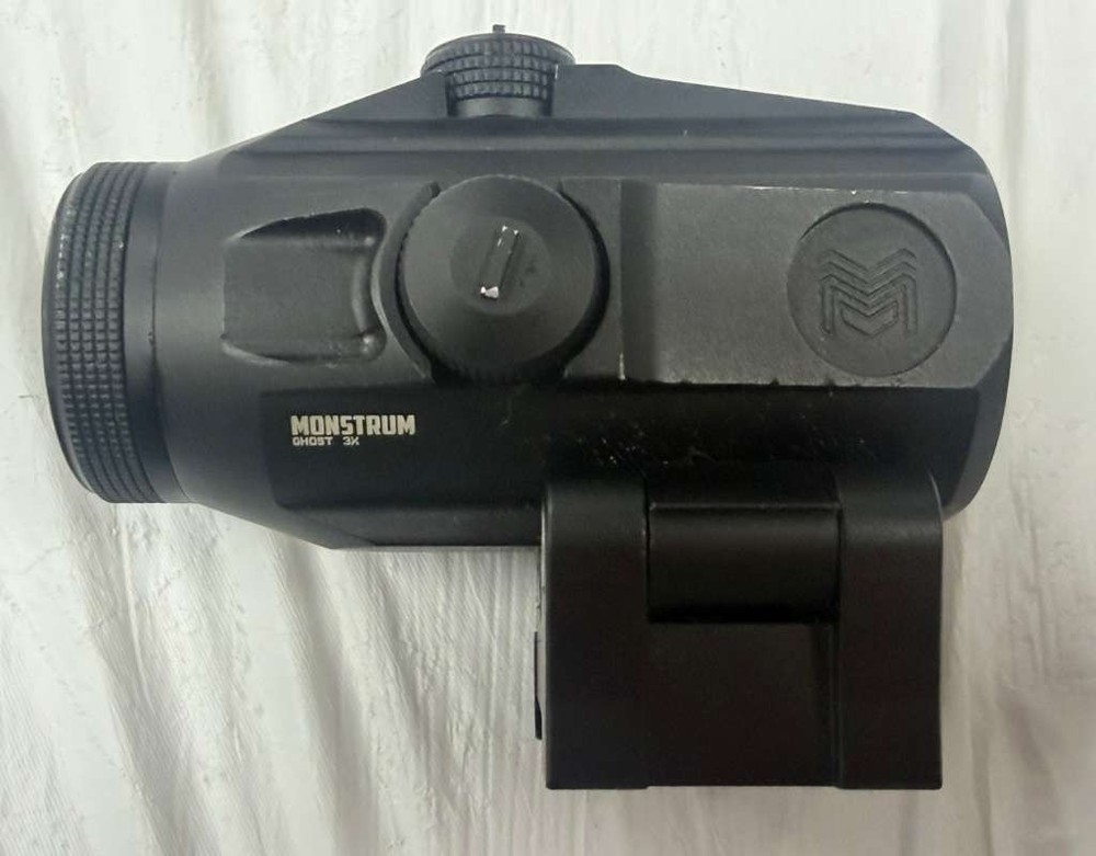 Used MONSTRUM Ghost 3X Micro Magnifier with Flip-to-Side Mount