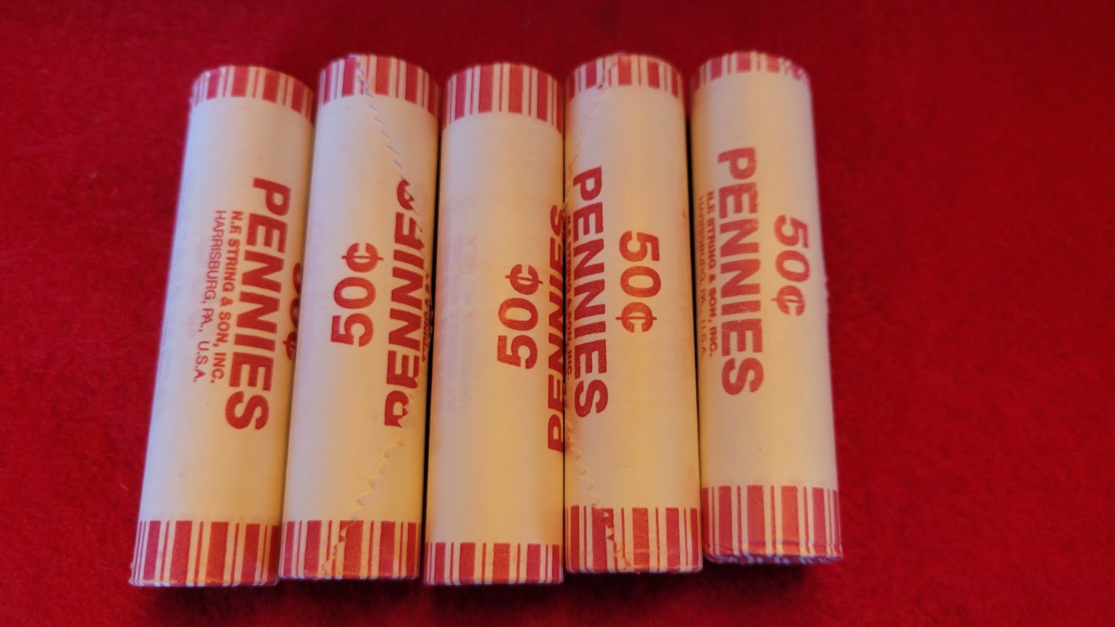 2009 Uncirculated LP-1 Early Childhood Lincoln Cent 5 BU ROLLS From Bank Box P/D