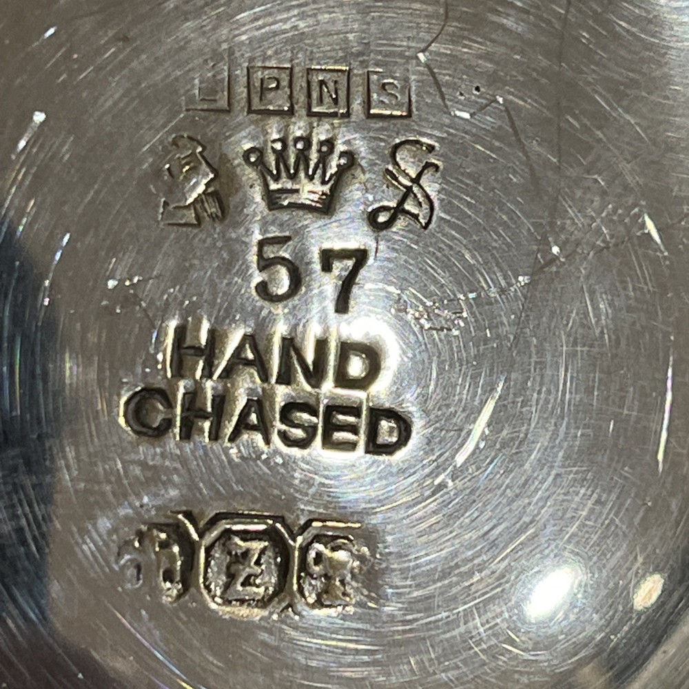 Vintage Hand-Chased EPNS Silver-Plated 4-Piece Tea Set with Grapevine Pattern