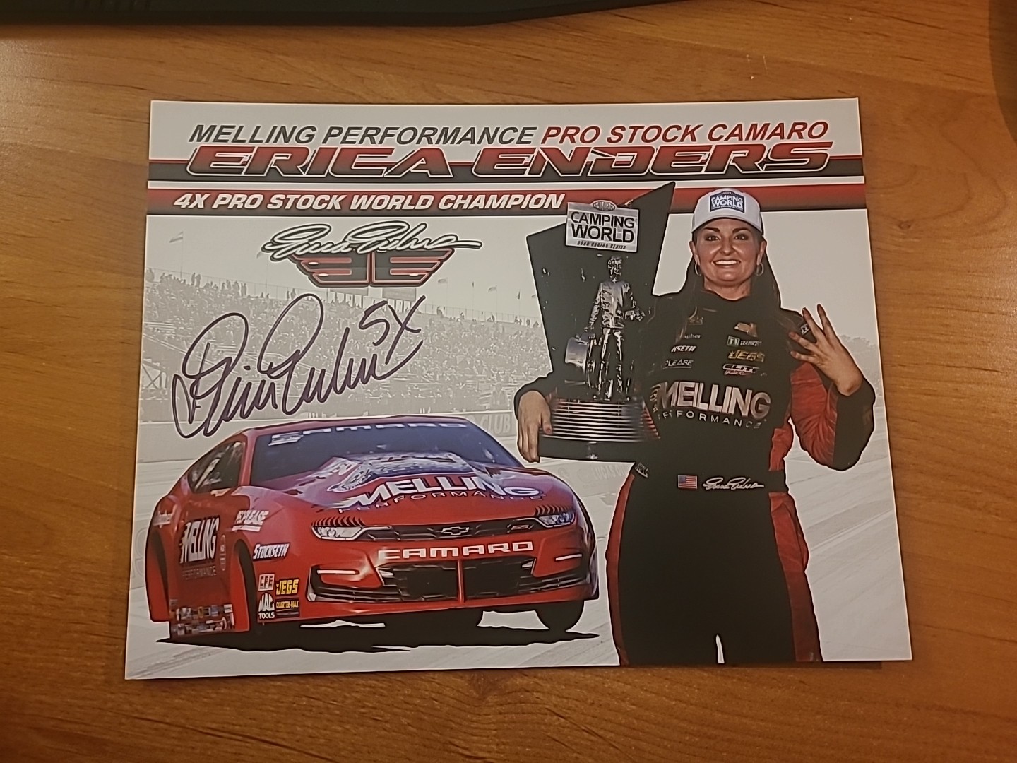2022 Erica Enders NHRA Hero Card Autographed Signed