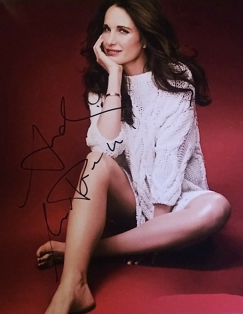 Andie MacDowell signed 8 x 10