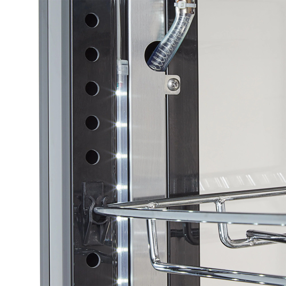 Single Section 81-Bottle Glass-Sided Wine Merchandiser