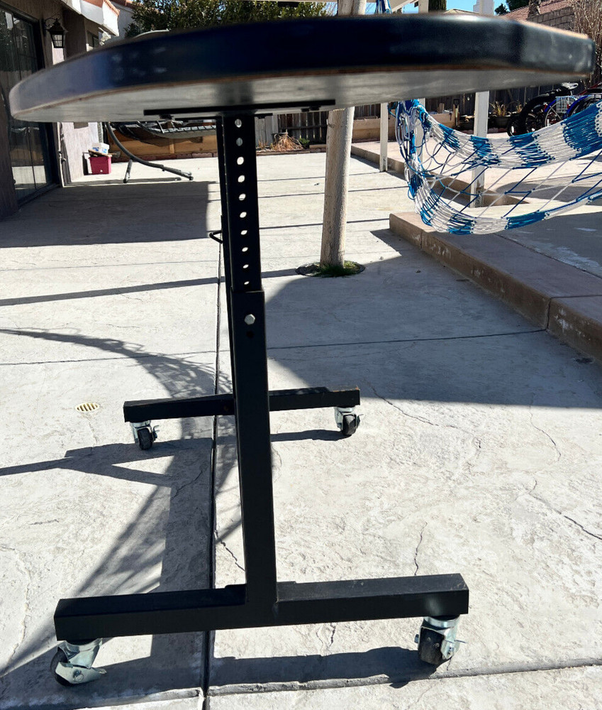 Work Table Adjustable Industrial Height Rolling, Wheel Locks 72-Inch or More