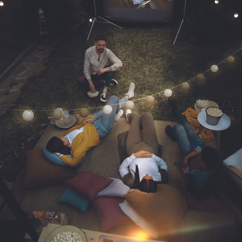 Emerson Portable Multi-Media BT LCD Projector Bundle with Screen & Carry Case