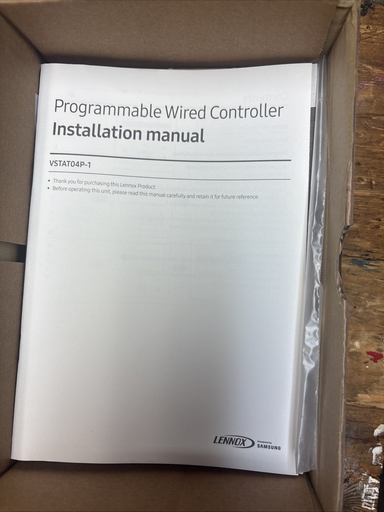 Lennox VSTAT04P-1, Wired Programmable Controller