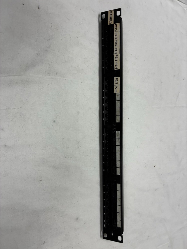 24 Port 110 Punchdown Patch Panel 1U Rack Mount T568A/B Network Ethernet