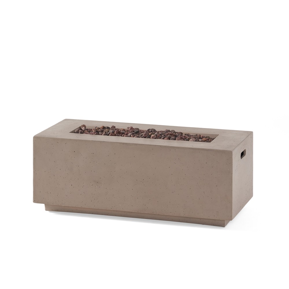 40" Outdoor 40,000 BTU Rectangular Magnesium Oxide Concrete Propane Fire Pit