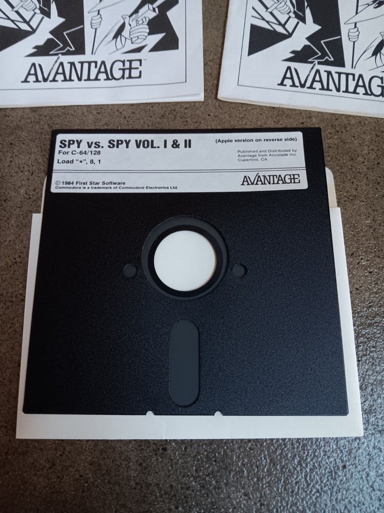 Commodore 64 Spy Vs Spy Volume 1 & 2 Computer Game Software Tested/Works