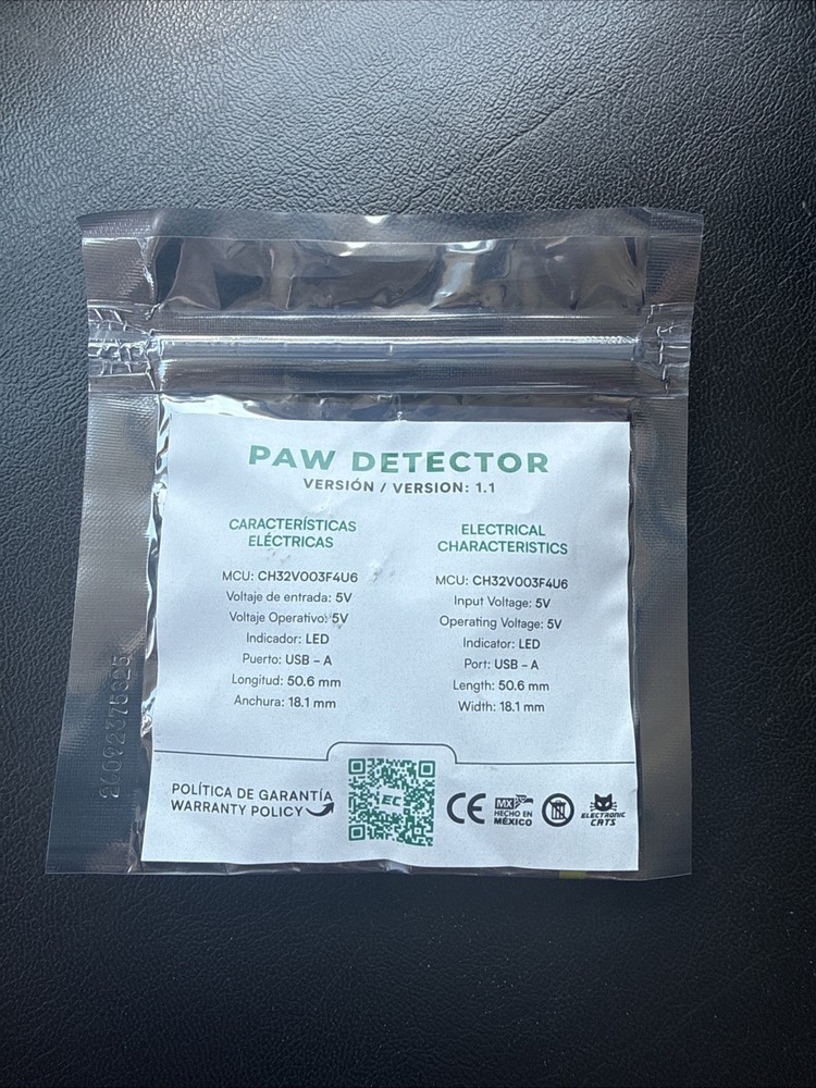 Paw Detector, Malicious USB-A Cable Detector, Electronic Cats, Version 1.1