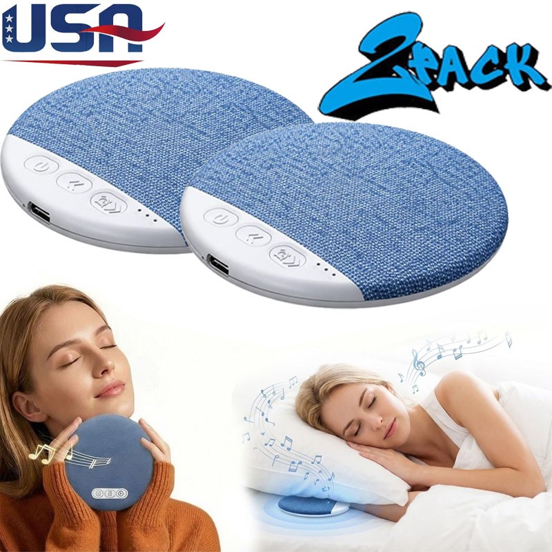 2PCS Under Pillow Speaker For Sleeping Bone Conduction Speaker White Noise Timer