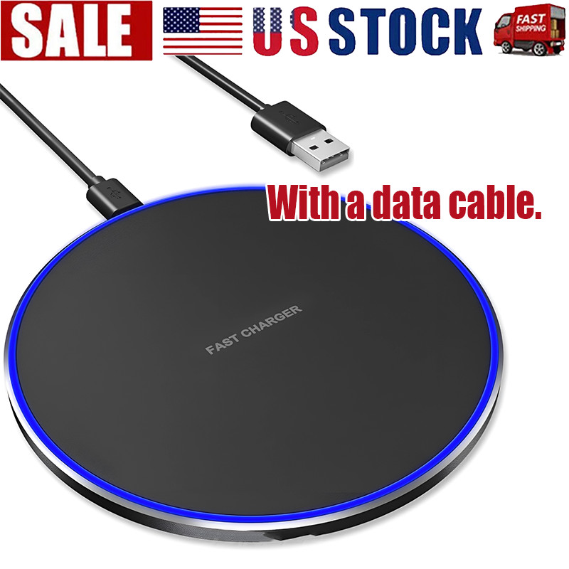 Wireless Fast Charger Charging Pad Dock for Samsung iPhone Android Cell Phone